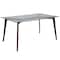 Flash Furniture Rectangle Walnut Table, Glass Top, 35.25"X59", 35.25" W, 59" L, 29.25" H, Glass, Clear SK-TC-5049-W-GG - alternate 2